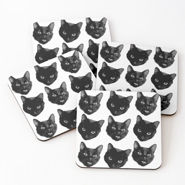 Item preview, Silly Black Cat Faces designed and sold by VoidCatCentral.