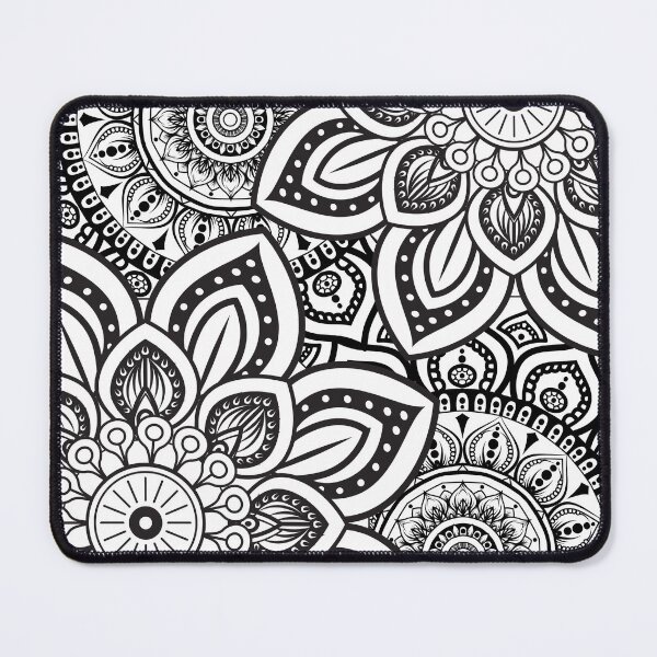 Item preview, Black and White Mandala Pattern Design Coloring page designed and sold by AssortedWonders.