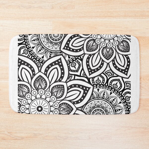 Item preview, Black and White Mandala Pattern Design Coloring page designed and sold by AssortedWonders.