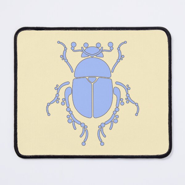 Item preview, Colorful, geometric beetle pattern.pastel blue designed and sold by My-fake-places.
