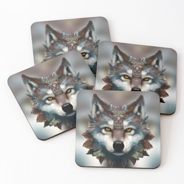 Item preview, WOLF SHAMAN Defender of Tribal Lands designed and sold by MoodyMuseArt.