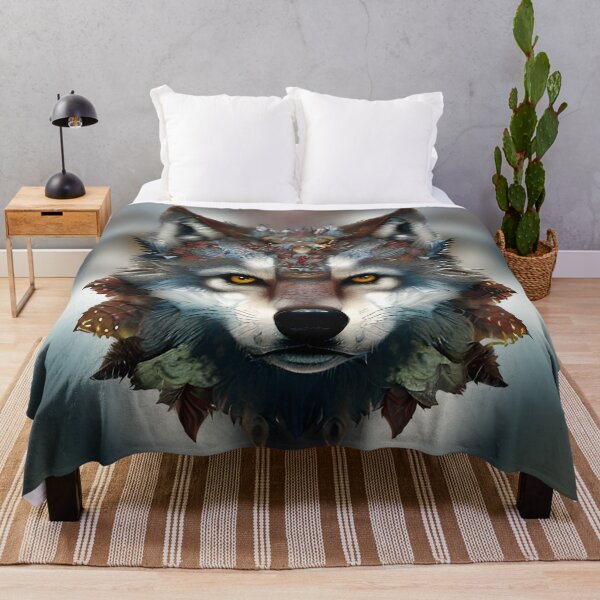 Item preview, WOLF SHAMAN Defender of Tribal Lands designed and sold by MoodyMuseArt.