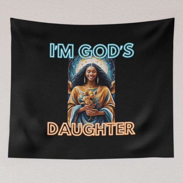 Item preview,  Im Gods daughter wonderful women funny motivational christian gifts for girls designed and sold by thankful-loco.