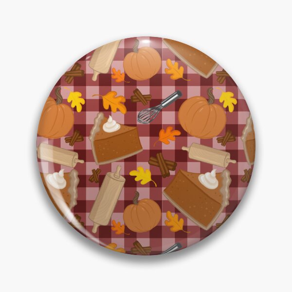 Artikelvorschau, Kürbis-Herbst-Backdruck, kastanienbrauner Gingham-Hintergrund entworfen und verkauft von serafineaandd.