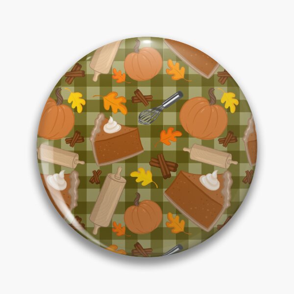 Artikelvorschau, Kürbis-Herbst-Backdruck, grüner Gingham-Hintergrund entworfen und verkauft von serafineaandd.