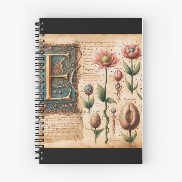 Item preview, Illuminated Botanicals with Letter E designed and sold by JaneBawn.