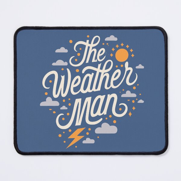 Item preview, The Weather Man Cursive Sun Clouds And Lightning Design designed and sold by SubtleSplit.