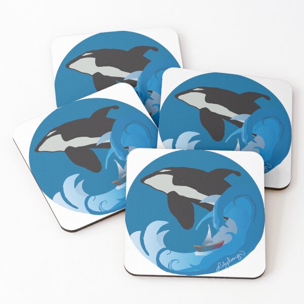 Item preview, Orca Ocean illustration with quote,"Team Orca" designed and sold by Ldydesign.