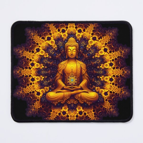Item preview, Neon Fractals: Meditative Chemistry, Buddha's Serene Dance designed and sold by AI-Only Creations.