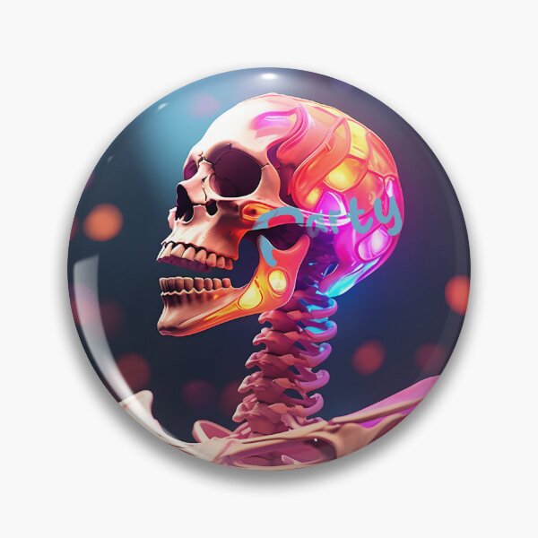 Item preview, Neon Skeleton - Radiant Anatomical Art designed and sold by inkArtistryfine.
