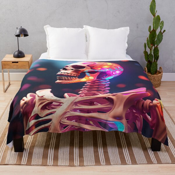 Item preview, Neon Skeleton - Radiant Anatomical Art designed and sold by inkArtistryfine.
