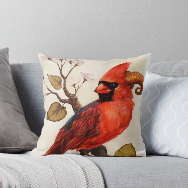 Item preview, Horned Cardinal designed and sold by HucklebridgeArt.