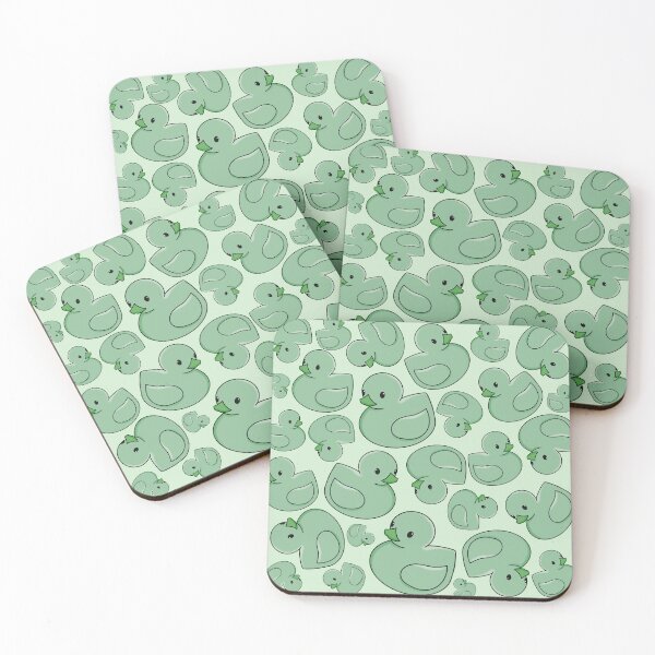 Item preview, Green Rubber Ducky Pattern designed and sold by StargirlWares.