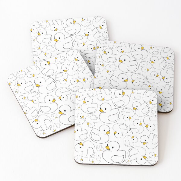 Item preview, White Rubber Ducky Pattern designed and sold by StargirlWares.