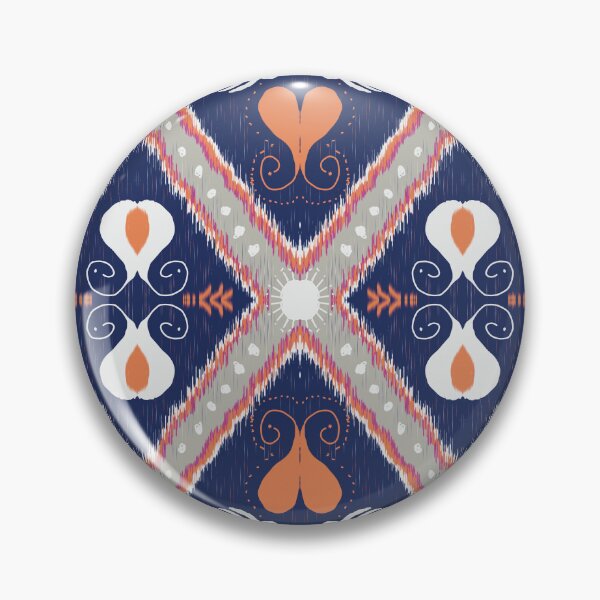 Item preview, Blue geometric and gray orange pattern seamless designed and sold by Aesthetic shapes design.