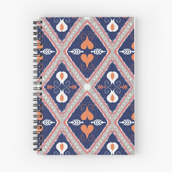 Item preview, Blue geometric and gray orange pattern seamless designed and sold by NarongStocker37.
