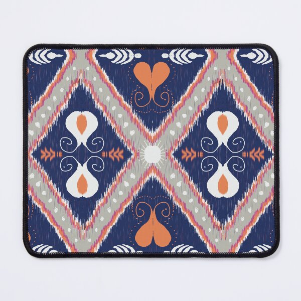 Item preview, Blue geometric and gray orange pattern seamless designed and sold by NarongStocker37.
