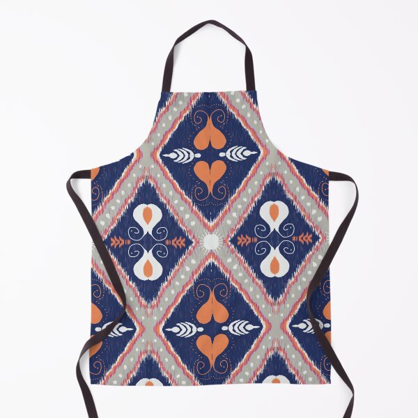 Item preview, Blue geometric and gray orange pattern seamless designed and sold by NarongStocker37.