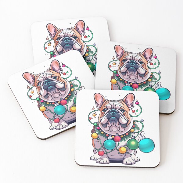 Artikelvorschau, Lustige englische Bulldoggen-Weihnachtslichter entworfen und verkauft von ArtFromBeyond.