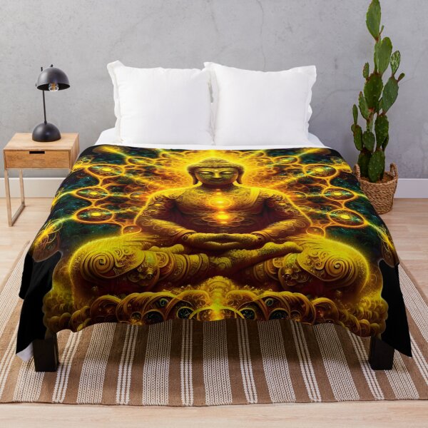 Item preview, Neon Fractals: Meditative Chemistry, Buddha's Serene Dance designed and sold by AI-Only Creations.