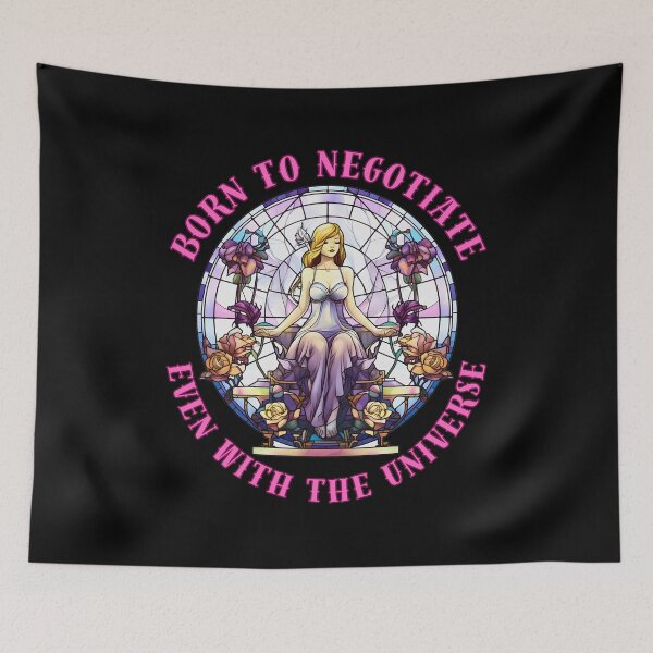 Item preview, Born To Negotiate, Even With The Universe. libra zodiac sign designed and sold by ZodiacWonders.