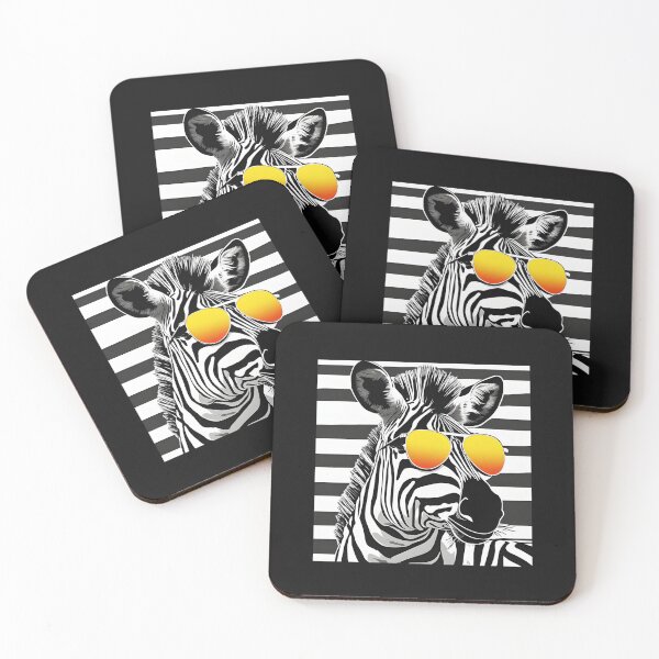 Item preview, zebra with sunglasses designed and sold by FatBirdie.