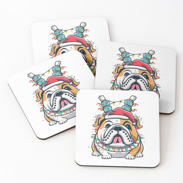 Artikelvorschau, Lustige englische Bulldoggen-Weihnachtslichter entworfen und verkauft von ArtFromBeyond.