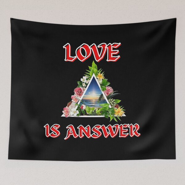 Item preview,  Love is the answer triangle of the paradise funny christian happy gifts  designed and sold by thankful-loco.