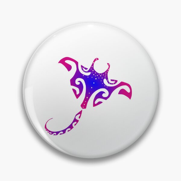 Item preview, FAFAPITI - Manta ray (indigo) designed and sold by Nesian-Tahiti.