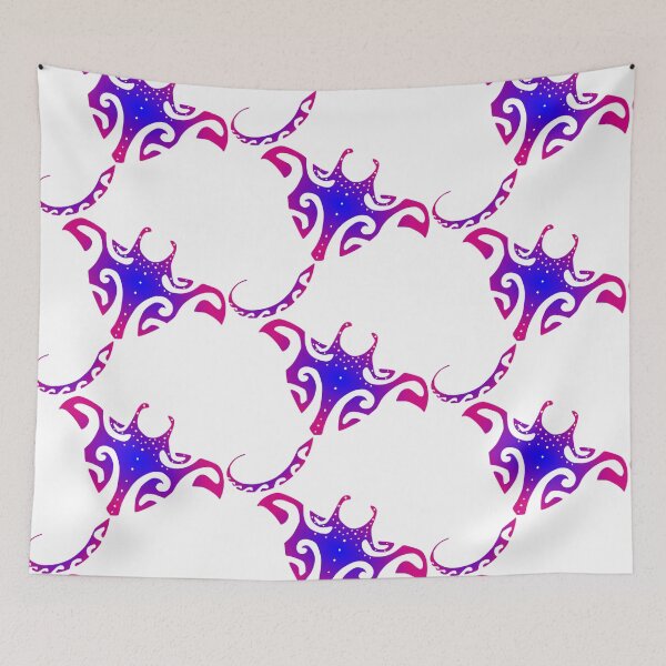 Item preview, FAFAPITI - Manta ray (indigo) designed and sold by Nesian-Tahiti.