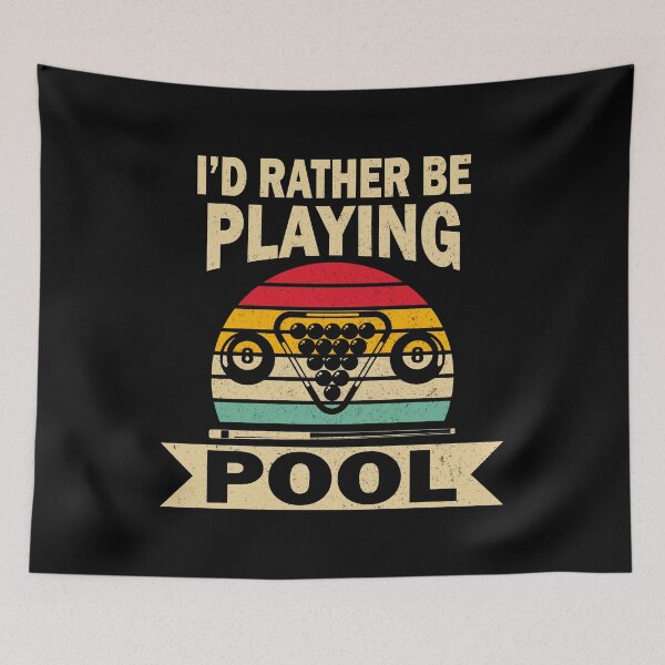 Item preview, I' D Rather Be Playing Pool Billiards Pool Players 8 ball  designed and sold by sols.