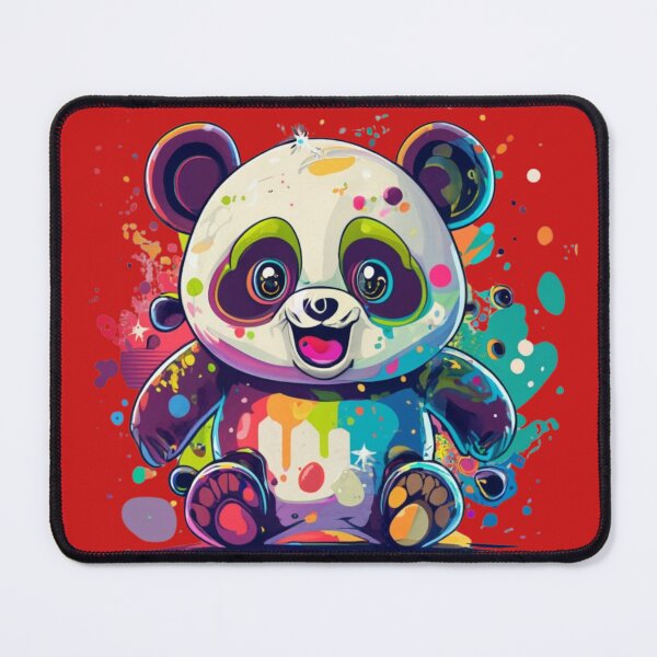 Item preview, Rad Smiling Baby Panda Colorful Background designed and sold by TugForkFinds.