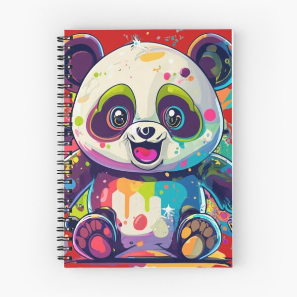 Item preview, Rad Smiling Baby Panda Colorful Background designed and sold by TugForkFinds.