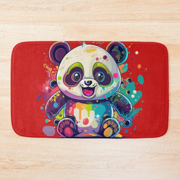 Item preview, Rad Smiling Baby Panda Colorful Background designed and sold by TugForkFinds.