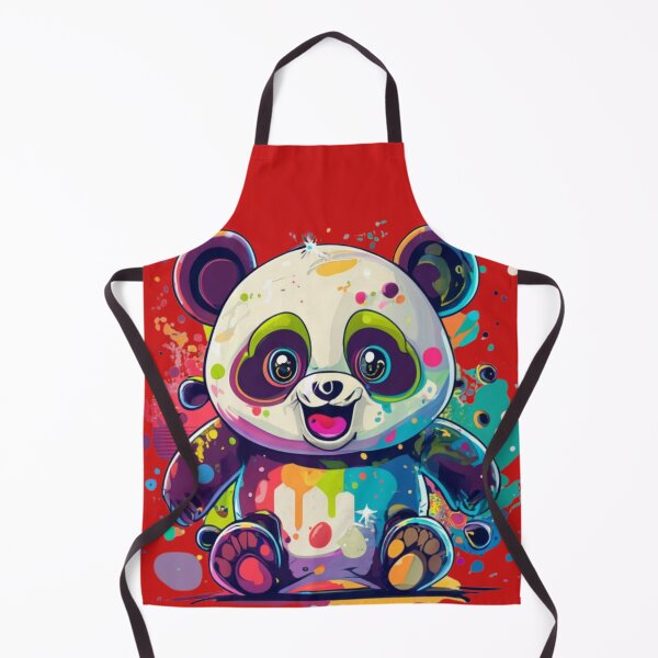 Item preview, Rad Smiling Baby Panda Colorful Background designed and sold by TugForkFinds.