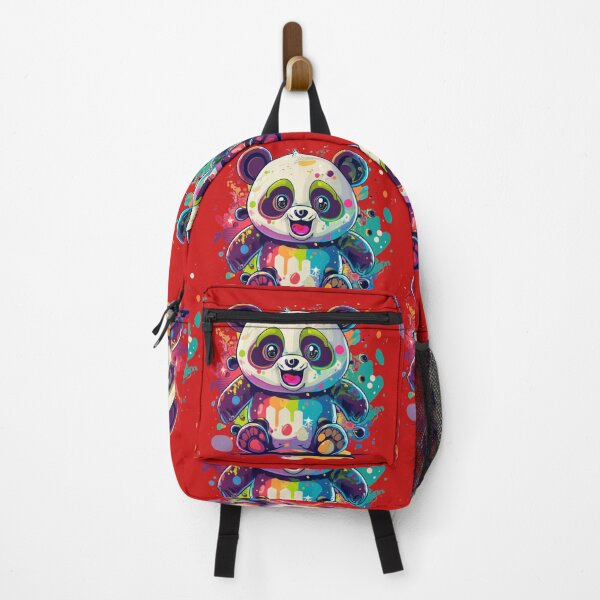 Item preview, Rad Smiling Baby Panda Colorful Background designed and sold by TugForkFinds.