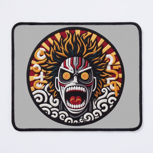 Item preview, Defiant Manga Villain | Embroidered felt Digital Illustration designed and sold by GALUMARKET.