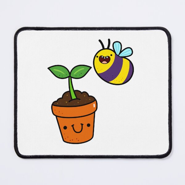 Item preview, Kawaii Bee and Potted Plant designed and sold by kawaiilife.