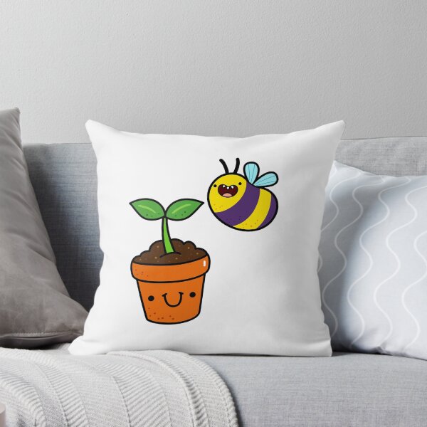 Item preview, Kawaii Bee and Potted Plant designed and sold by kawaiilife.
