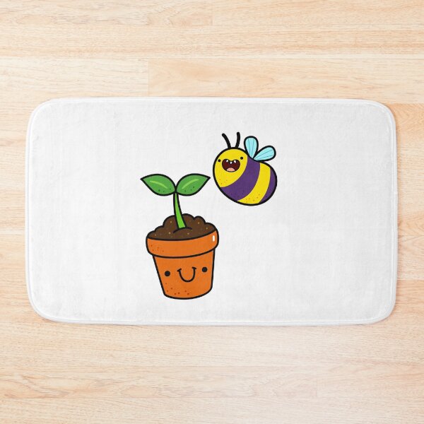 Item preview, Kawaii Bee and Potted Plant designed and sold by kawaiilife.