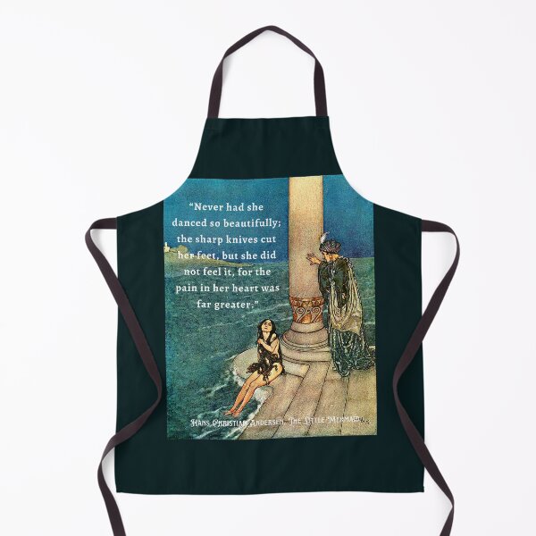 Item preview, Hans Christian Andersen  quote about mermaids:  Never had she danced so beautifully; the sharp knives cut her feet, but she did not feel it... designed and sold by artbleed.