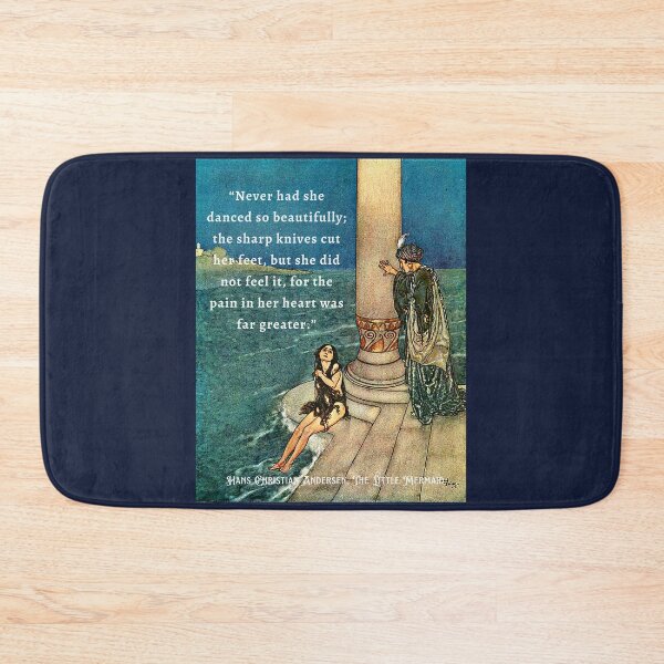 Item preview, Hans Christian Andersen  quote about mermaids:  Never had she danced so beautifully; the sharp knives cut her feet, but she did not feel it... designed and sold by artbleed.