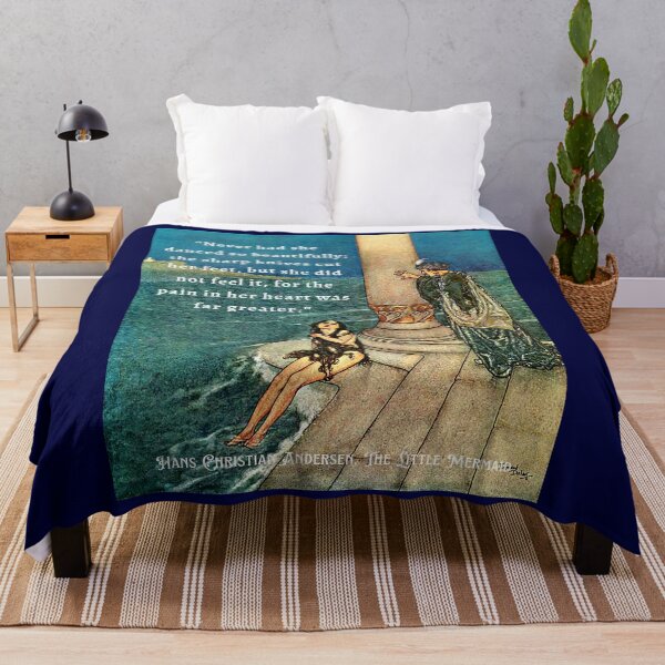 Item preview, Hans Christian Andersen quote about mermaids: Never had she danced so beautifully; the sharp knives cut her feet, but she did not feel it... designed and sold by artbleed.