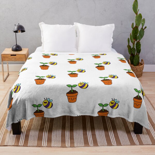 Item preview, Kawaii Bee and Potted Plant designed and sold by kawaiilife.