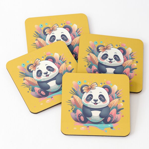Item preview, Cool Panda With Butterfly Colorful Background designed and sold by TugForkFinds.