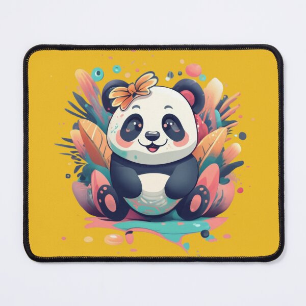 Item preview, Cool Panda With Butterfly Colorful Background designed and sold by TugForkFinds.