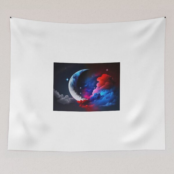 Item preview, Night sky with crescent moon designed and sold by KilianSzmid.