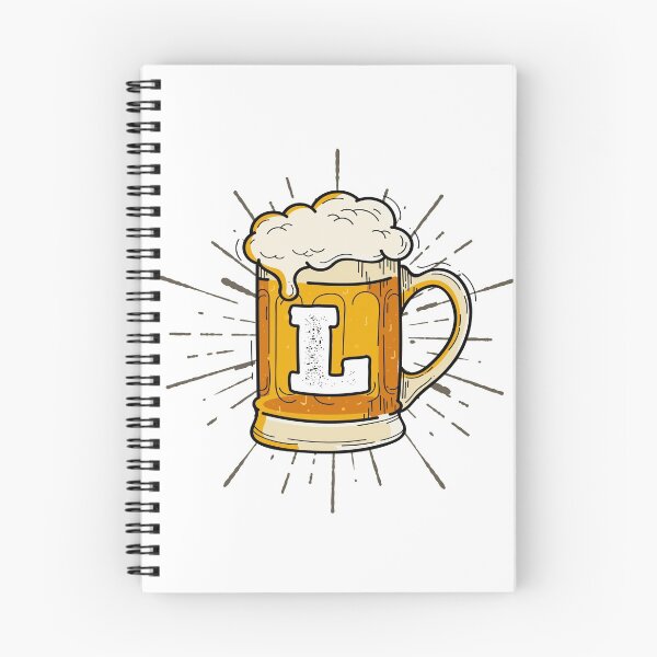 Item preview, Monogram L Frothy Cold Glass of Beer designed and sold by simplymonogram.