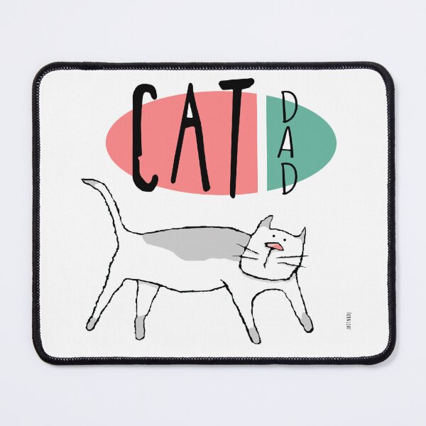 Item preview, Cat Dad Teal Pink designed and sold by sfernleaf.