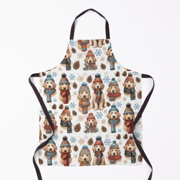 Item preview, Cute Goldendoodles in Winter Hats and Scarves designed and sold by Animals-on-me.